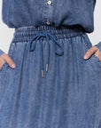 Denver Skirt 36" (Blue) - Skirt - Yakira Bella