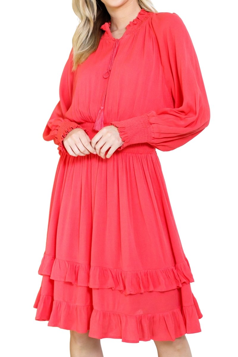 DITSY DRESS (Watermelon) 36" & 40" - Dress - Yakira Bella