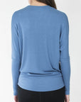 DOLMAN RIBBED CREW (DENIM) - Top - Yakira Bella