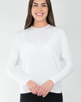 DOLMAN RIBBED CREW (WHITE) - Top - Yakira Bella