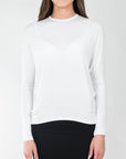 DOLMAN RIBBED CREW (WHITE) - Top - Yakira Bella