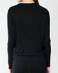 DOLMAN RIBBED V (BLACK) - Top - Yakira Bella