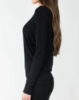 DOLMAN RIBBED V (BLACK) - Top - Yakira Bella