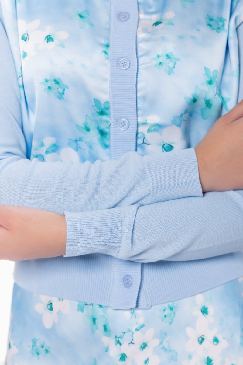 Donna Cardigan (Mint Flower) - Top - Yakira Bella