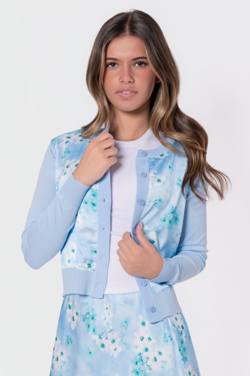 Donna Cardigan (Mint Flower) - Top - Yakira Bella