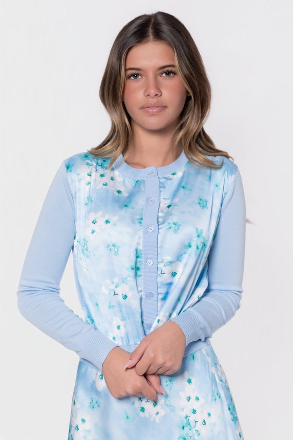 Donna Cardigan (Mint Flower) - Top - Yakira Bella