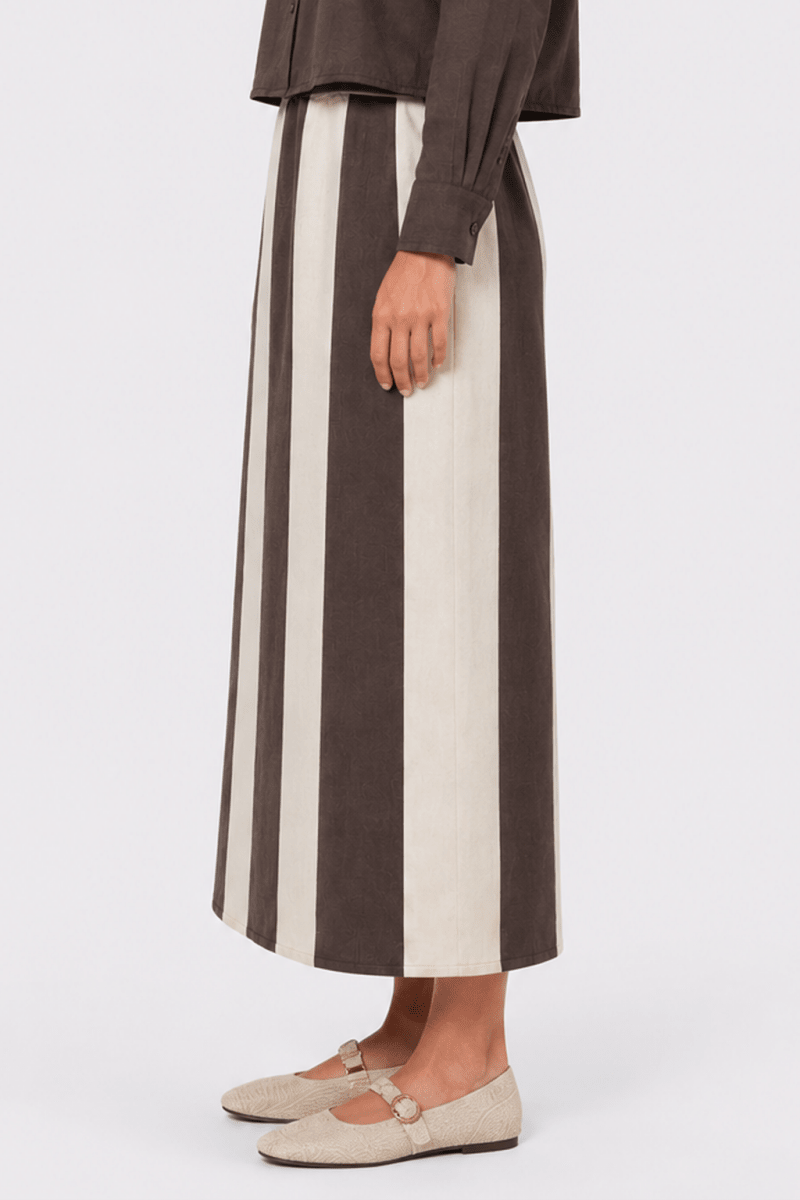 Dylan Skirt (Brown Ivory) - Skirt - Yakira Bella