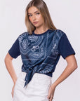 Edie Top (Navy/Navy Pattern) - Top - Yakira Bella