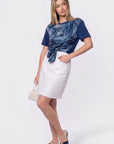 Edie Top (Navy/Navy Pattern) - Top - Yakira Bella