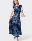 Edie Top (White/Navy Pattern) - Top - Yakira Bella
