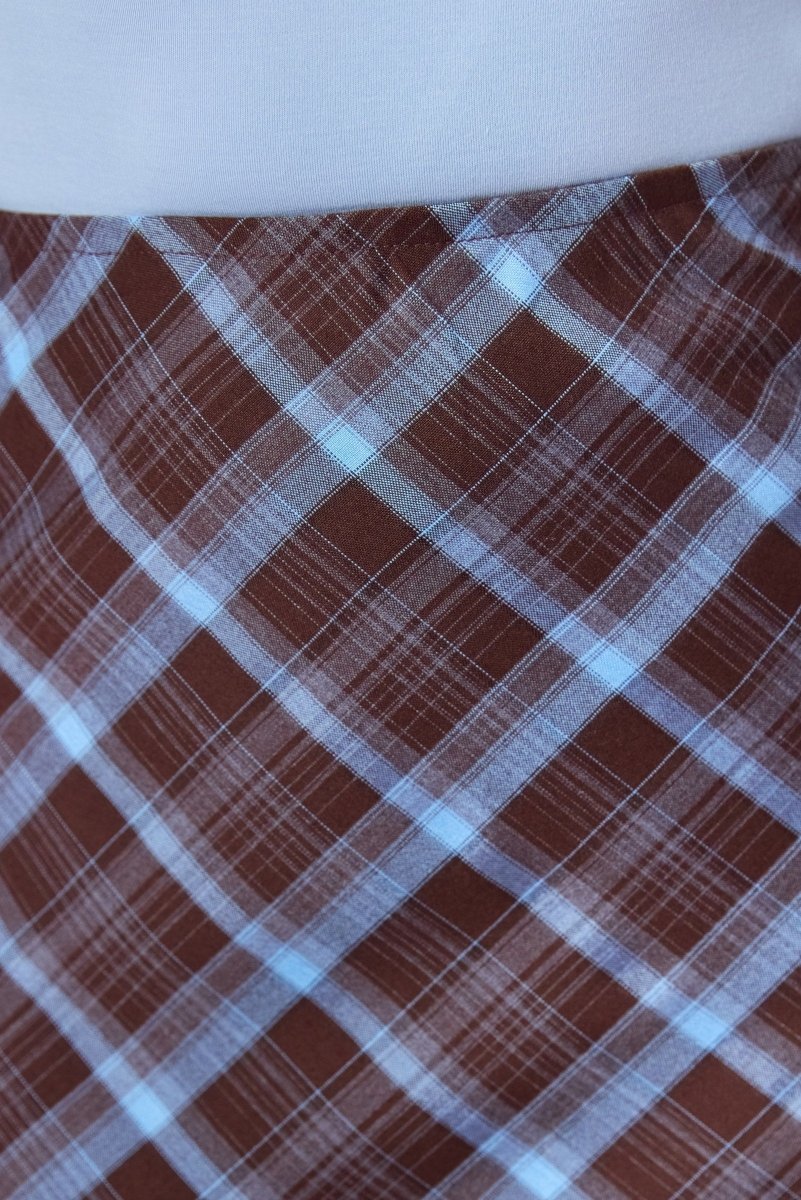 Elenia Skirt (Brown Plaid) - Skirt - Yakira Bella