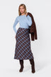 Elenia Skirt (Brown Plaid)