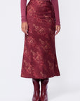 Elenia Skirt (Burgundy Pattern) - Skirt - Yakira Bella