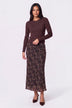 Elenia Skirt (Dark Brown Pattern)