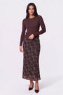 Elenia Skirt (Dark Brown Pattern) - Skirt - Yakira Bella