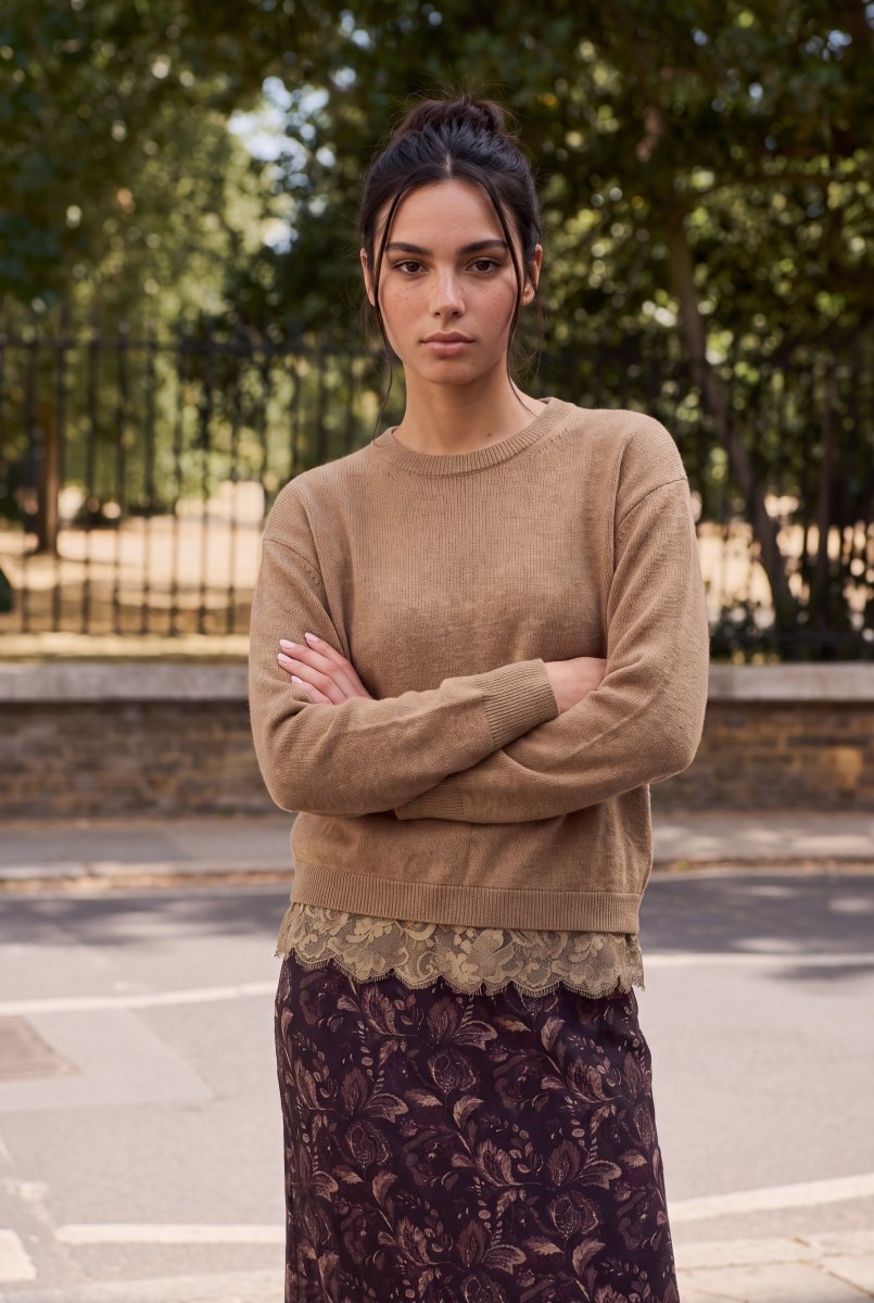 Elenia Skirt (Dark Brown Pattern) - Skirt - Yakira Bella