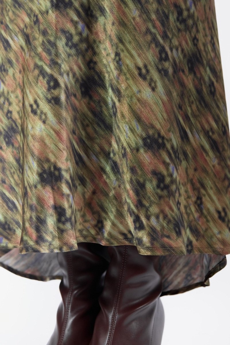 Elenia Skirt (Dark Green Pattern) - Skirt - Yakira Bella
