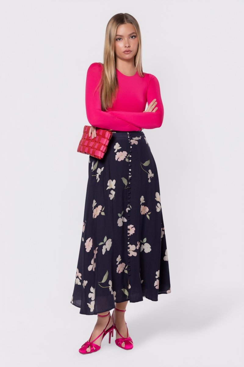 Elia Skirt (Navy Ground) – Yakira Bella