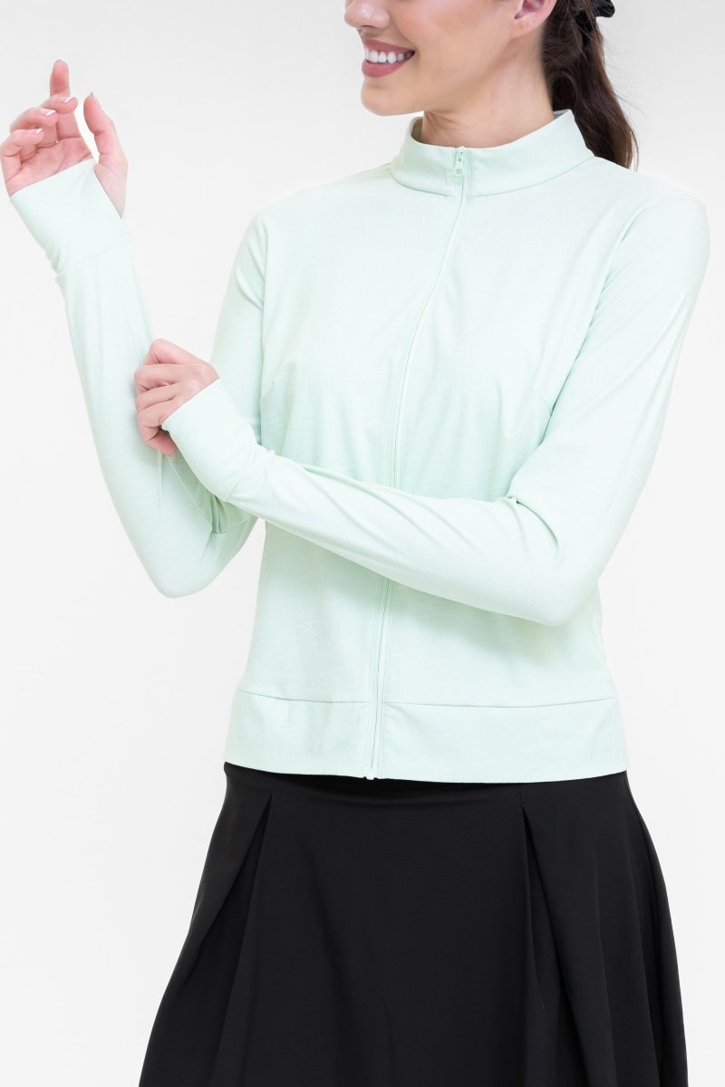 ELITE FULL ZIP (LIGHT GREEN) - Top - Yakira Bella