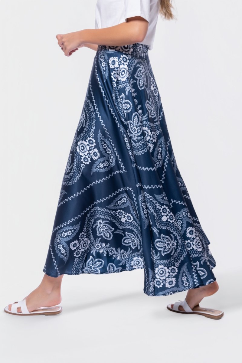 Ella Skirt 38" (Navy Ground) - Skirt - Yakira Bella