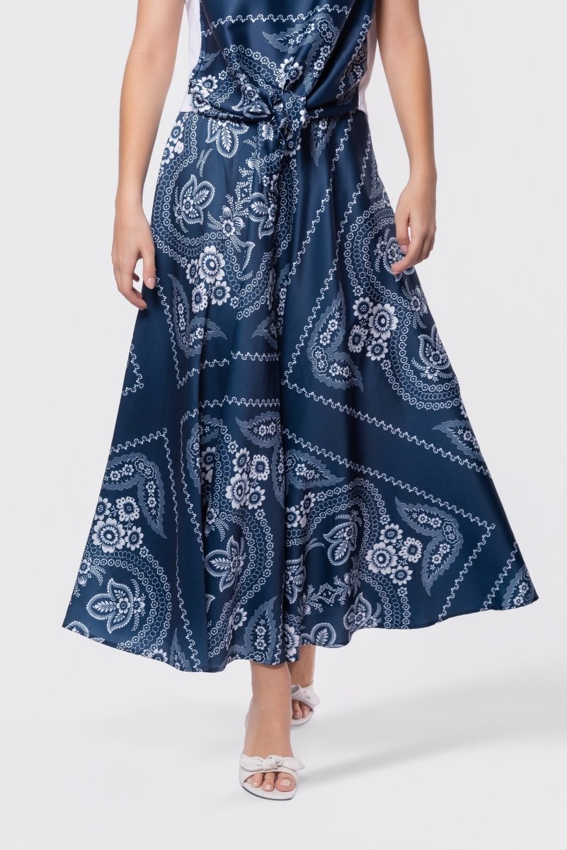 Ella Skirt 38" (Navy Ground) - Skirt - Yakira Bella