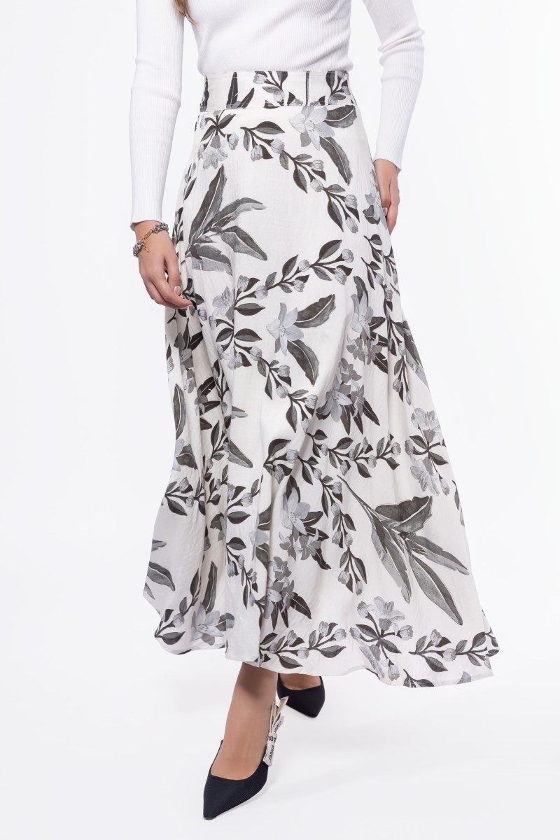 Ella Skirt 38" (White/Black) - Skirt - Yakira Bella