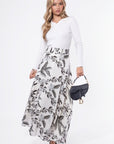Ella Skirt 38" (White/Black) - Skirt - Yakira Bella