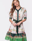 Elma Dress (Ivory Green) - Dress - Yakira Bella