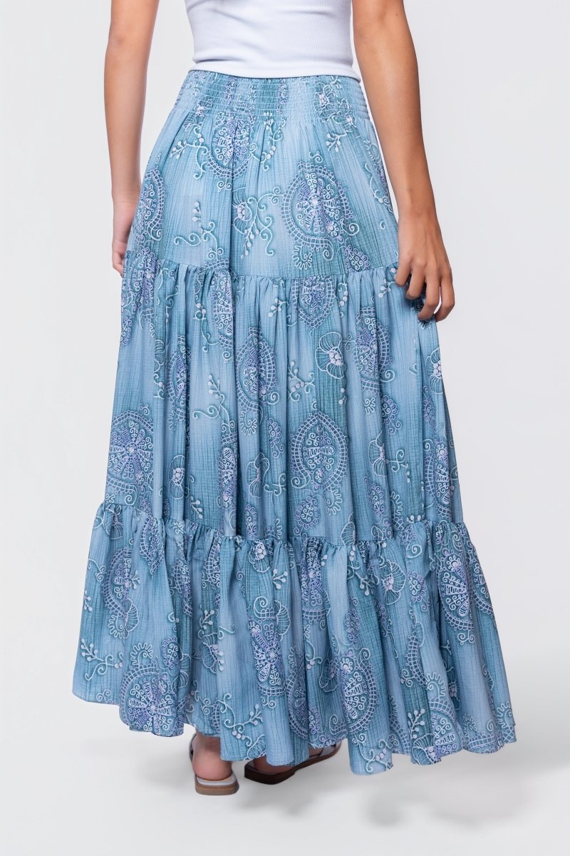 Eloisa Skirt (Green Pattern) - Skirt - Yakira Bella