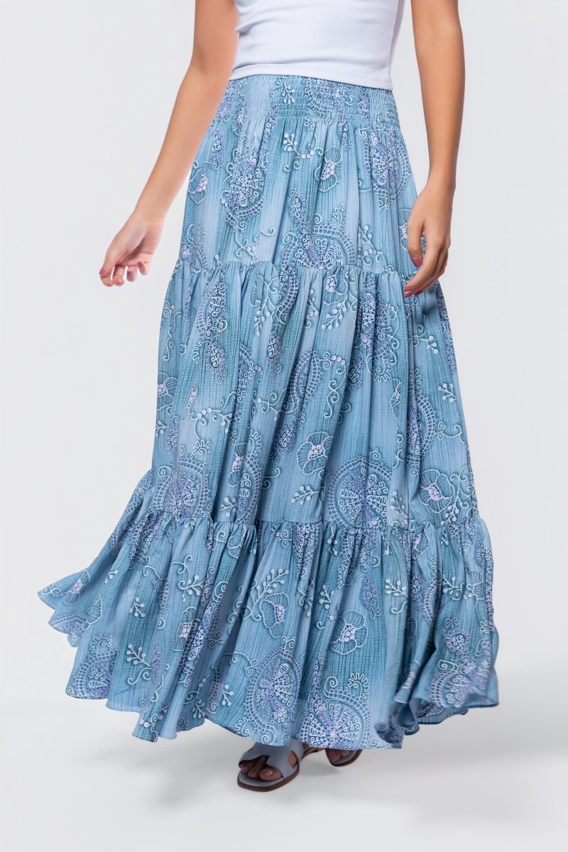 Eloisa Skirt (Green Pattern) - Skirt - Yakira Bella