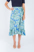 EMERSON SKIRT (BLUE PATTERN/GREEN) - Skirt - Yakira Bella