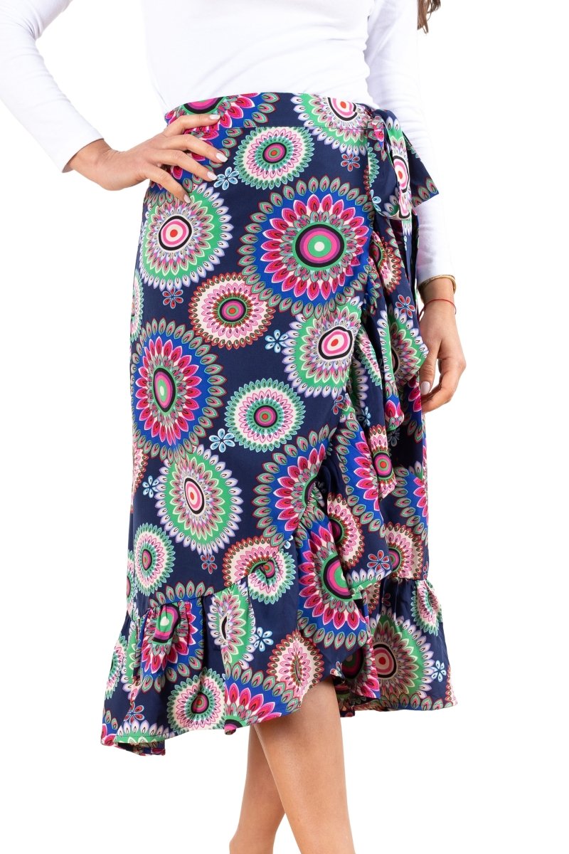 EMERSON SKIRT (Navy/Multicolor) - Skirt - Yakira Bella