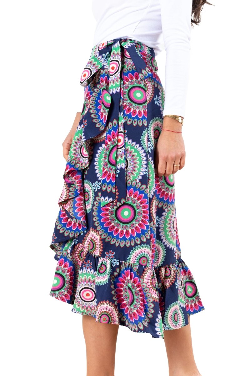 EMERSON SKIRT (Navy/Multicolor) - Skirt - Yakira Bella