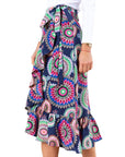 EMERSON SKIRT (Navy/Multicolor) - Skirt - Yakira Bella