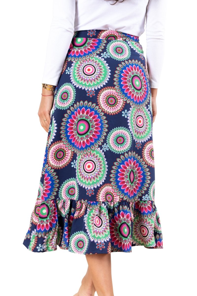 EMERSON SKIRT (Navy/Multicolor) - Skirt - Yakira Bella