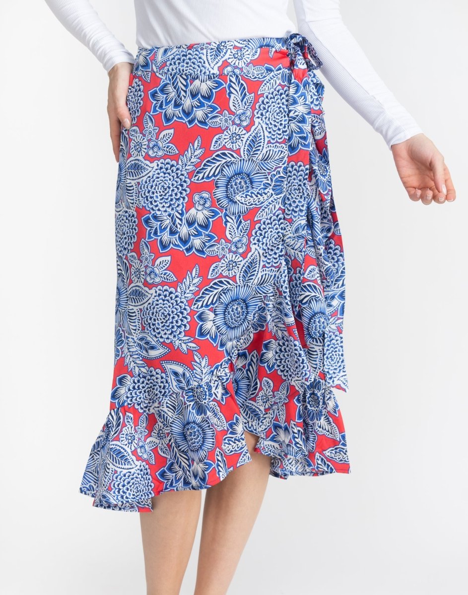 EMERSON SKIRT (RED PATTERN) - Skirt - Yakira Bella