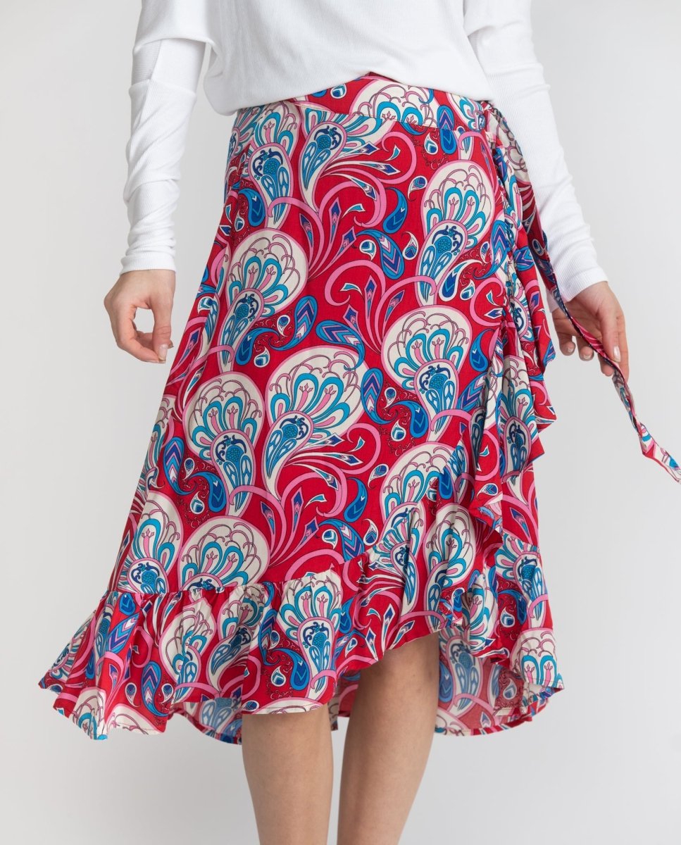 EMERSON SKIRT (RED/WHITE) - Skirt - Yakira Bella