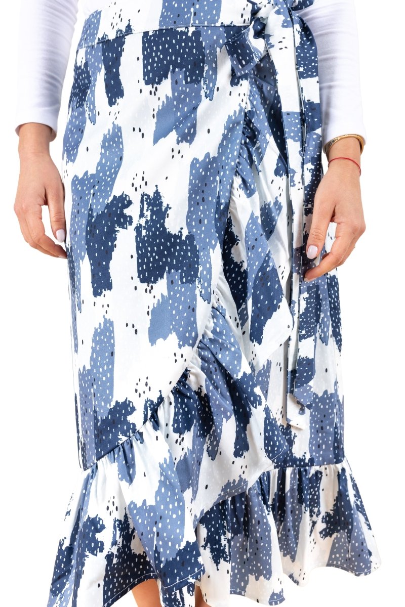 EMERSON SKIRT (White/Blue) - Skirt - Yakira Bella