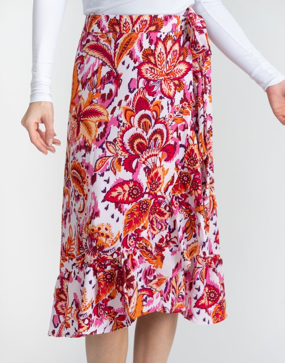 Emerson Skirt (White/Purple) - Skirt - Yakira Bella