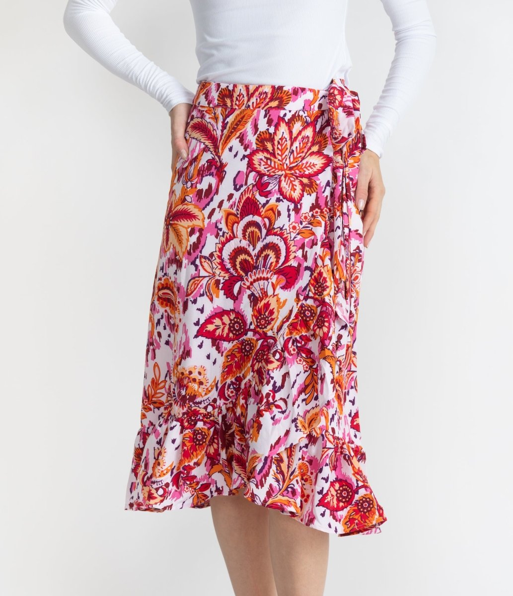 Emerson Skirt (White/Purple) - Skirt - Yakira Bella