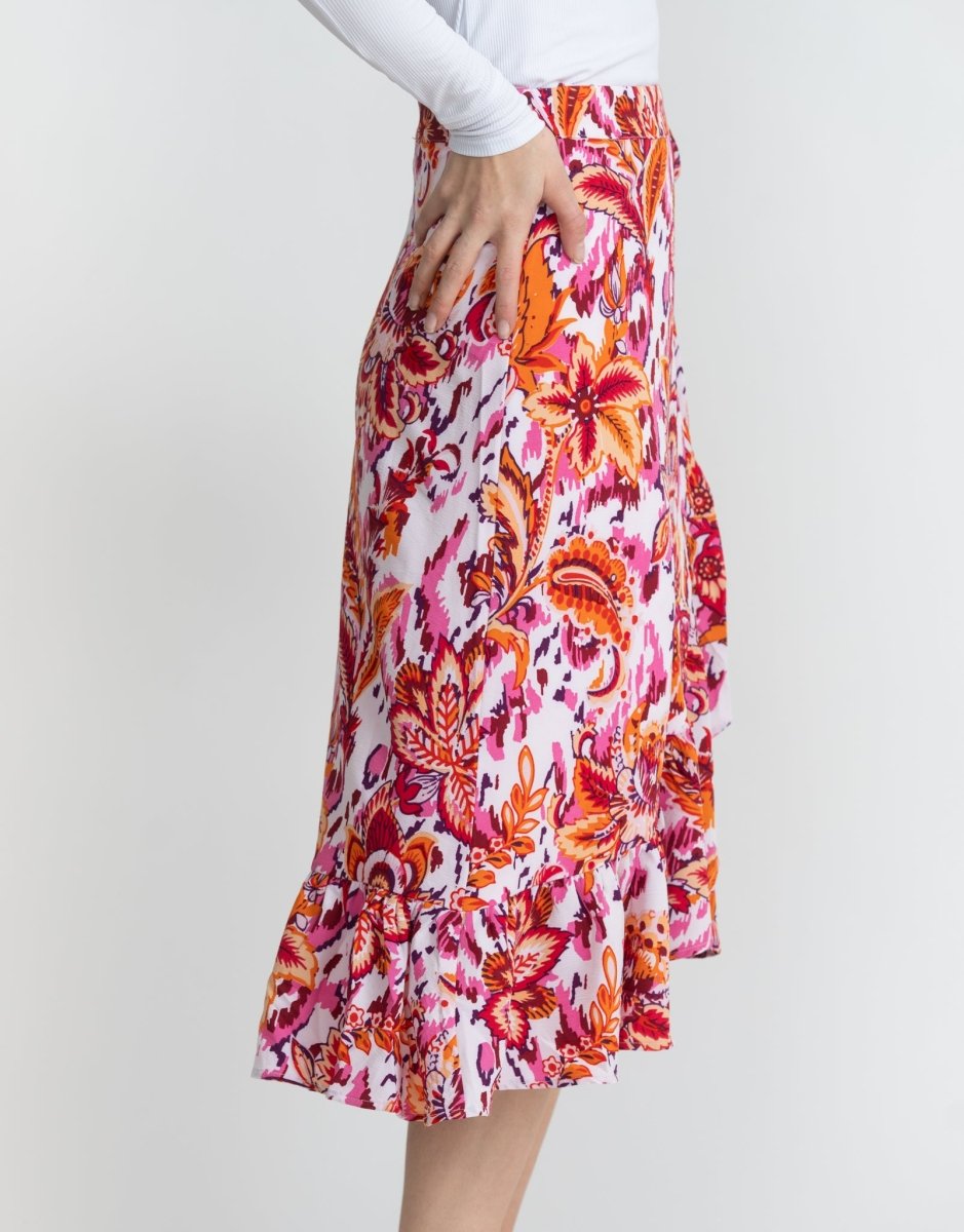 Emerson Skirt (White/Purple) - Skirt - Yakira Bella