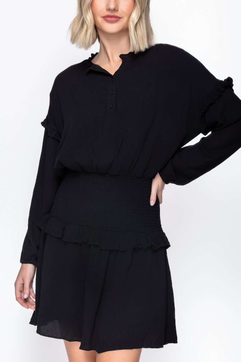 EMILY DRESS Long Sleeve (BLACK) 37&quot; - Dress - Yakira Bella