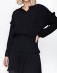 EMILY DRESS Long Sleeve (BLACK) 37" - Dress - Yakira Bella