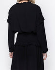 EMILY DRESS LONG SLEEVE (BLACK) 41" - Dress - Yakira Bella