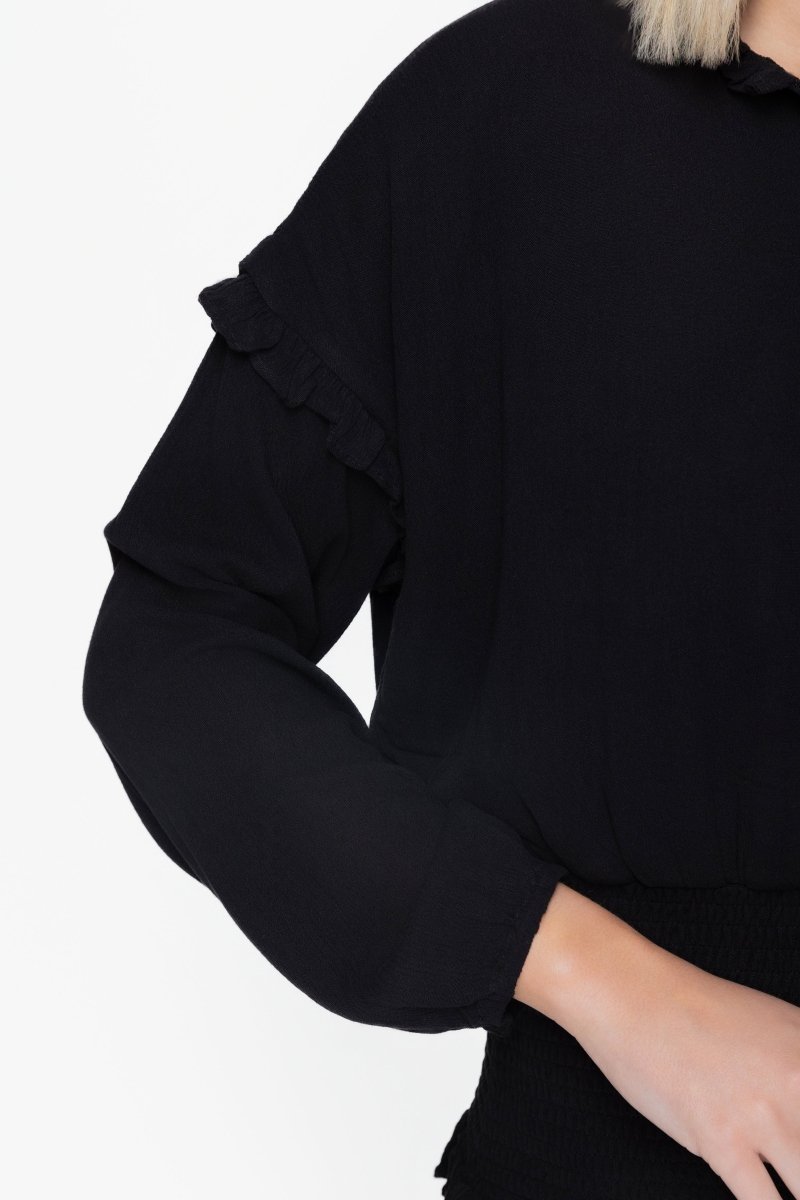 EMILY DRESS LONG SLEEVE (BLACK) 41&quot; - Dress - Yakira Bella