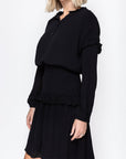 EMILY DRESS LONG SLEEVE (BLACK) 41" - Dress - Yakira Bella