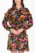 Emily Dress Long Sleeve (Black Pattern) 37"