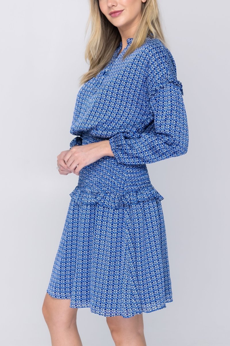 EMILY DRESS Long Sleeve (BLUE) 41" - Dress - Yakira Bella