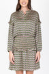 Emily Dress Long Sleeve (Green Pattern) 41"