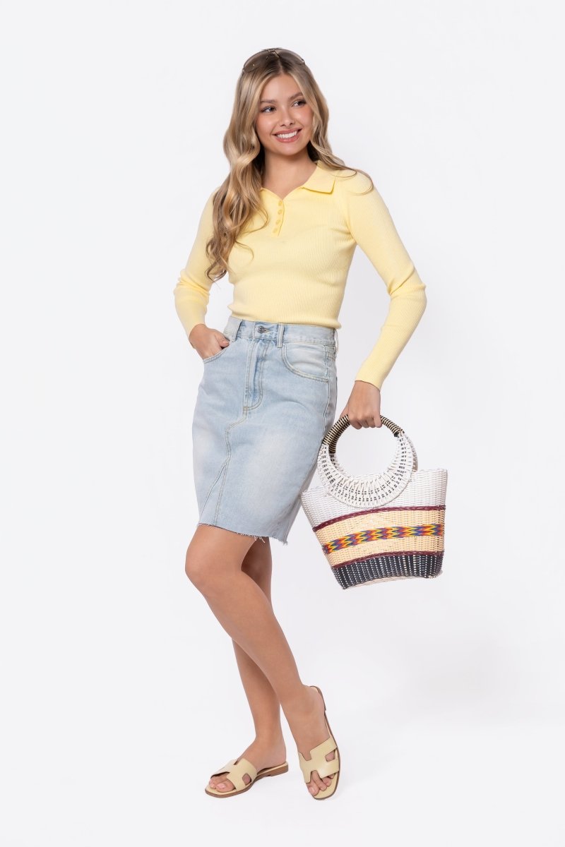 Emma Skirt 20" (Blue) - Skirt - Yakira Bella